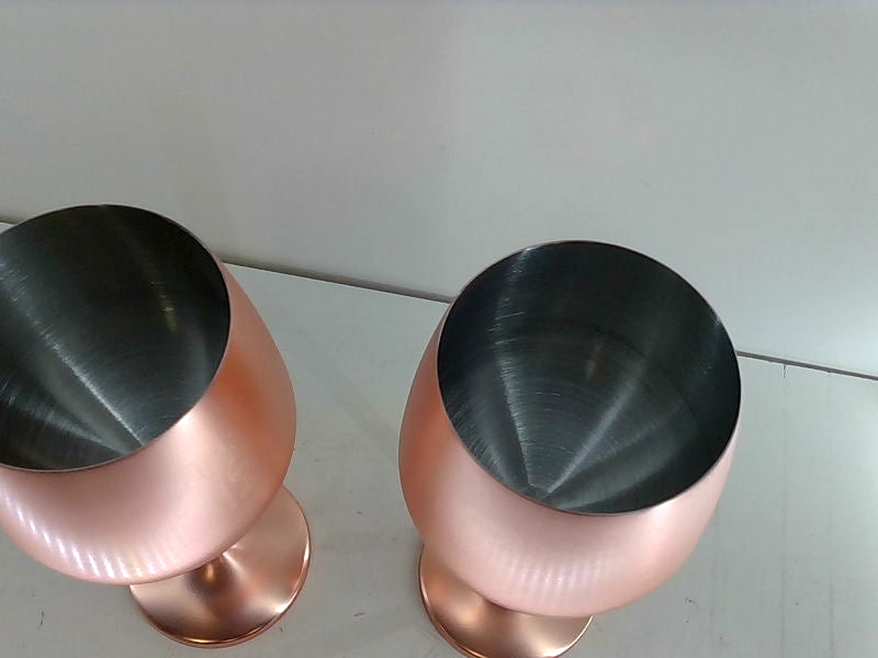 Gustonostro Stainless Steel Wine Glass Set - 18 Oz, Light Pink