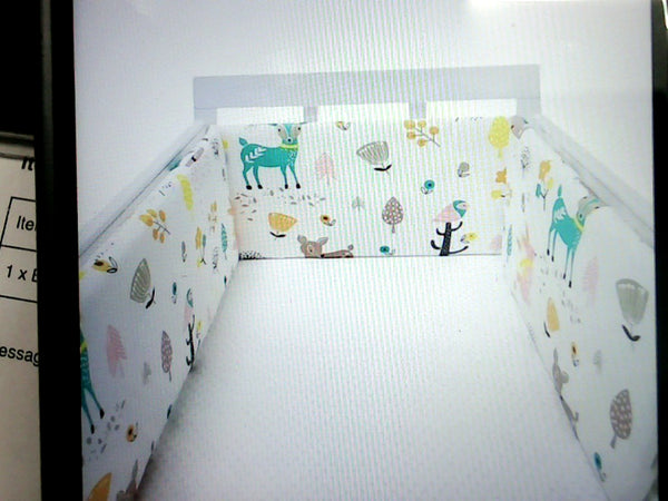 Premium Baby Crib Bumper with Forest Design