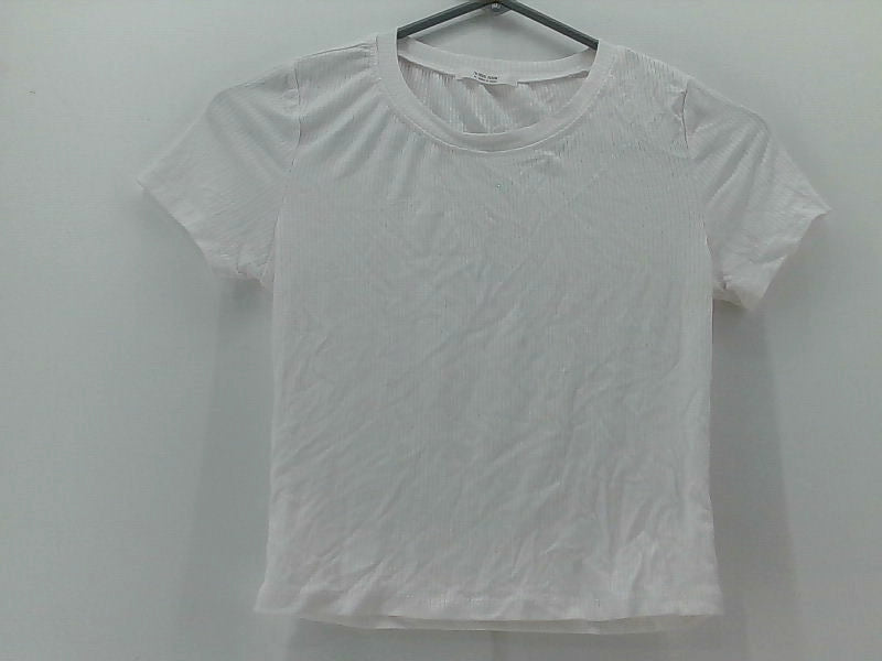 Women's Classic White Short Sleeve Blouse - Medium