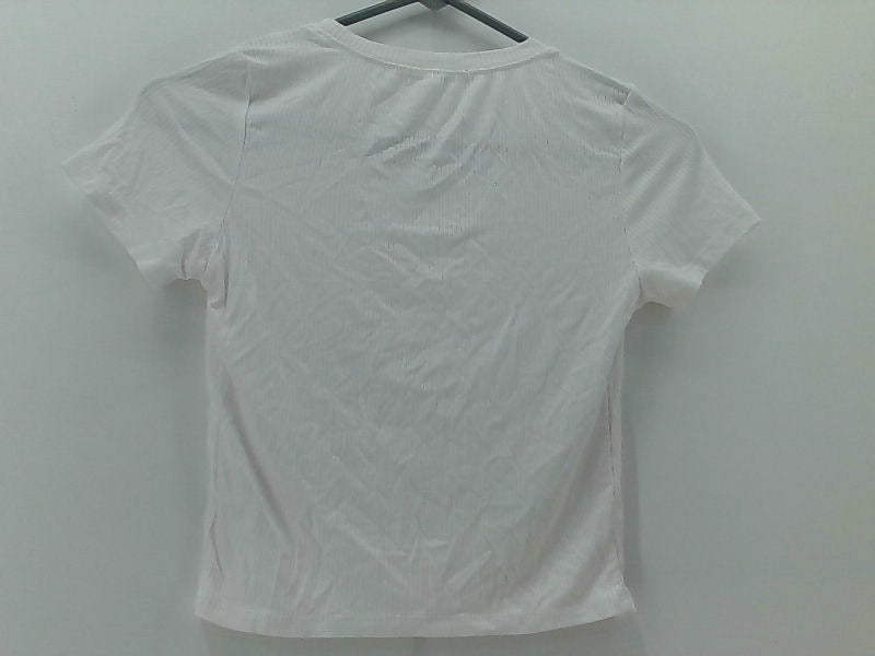 Women's Classic White Short Sleeve Blouse - Medium