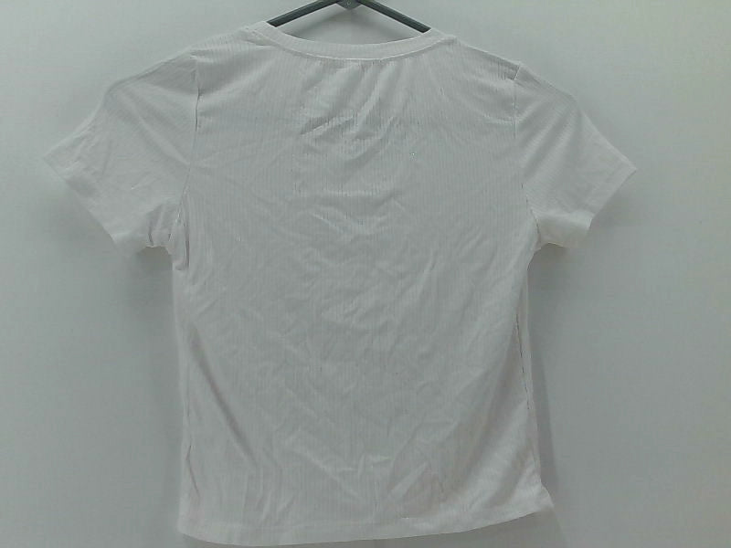 Women's Classic White Short Sleeve Blouse - Medium