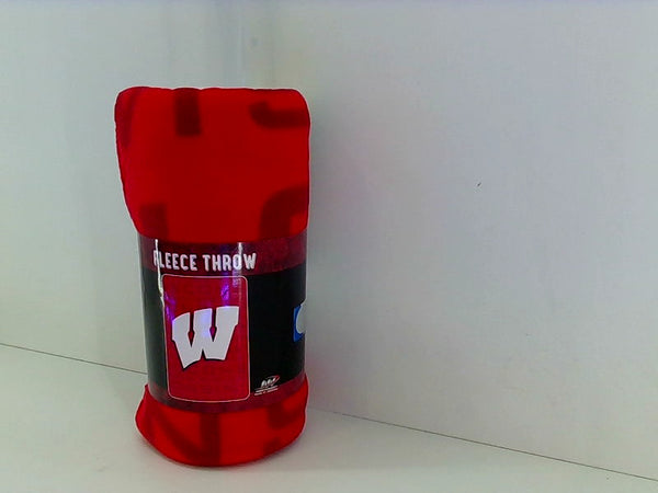 Wisconsin Badgers NCAA Fleece Throw Blanket 40x60 - 100% Polyester