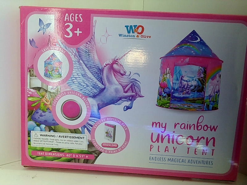 Rainbow Unicorn Play Tent with Sound Effects for Girls