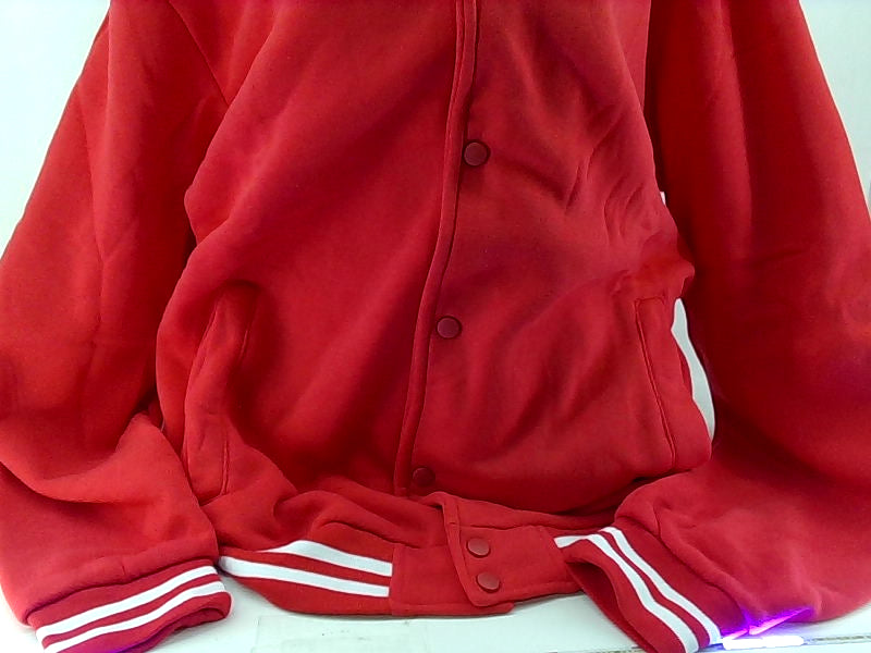 Men's Red Fleece Snap Button Jacket XXLarge