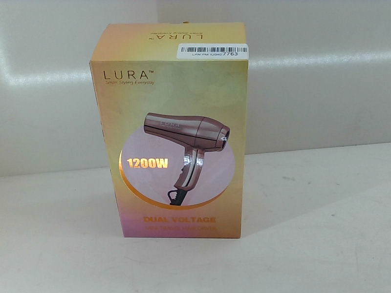 Lura 1200W Dual Voltage Travel Hair Dryer - Rose Gold