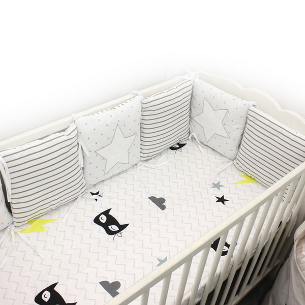 Orbisiry 6 Panels Baby Safe Nursery Bedding Star Animated