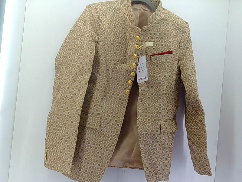 Men's Gold Patterned Blazer Size 36