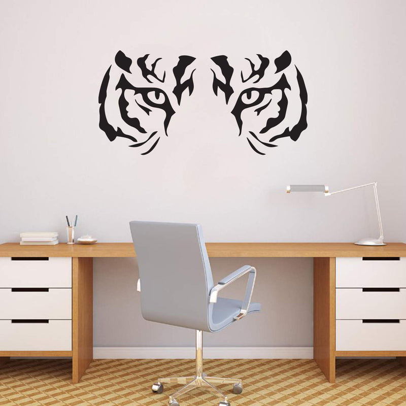 Tiger Eyes Vinyl Wall Art Decal 22" x 44" for Home or Office