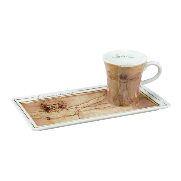 Goebel Vitruvian Man Porcelain Espresso Set 0.1L