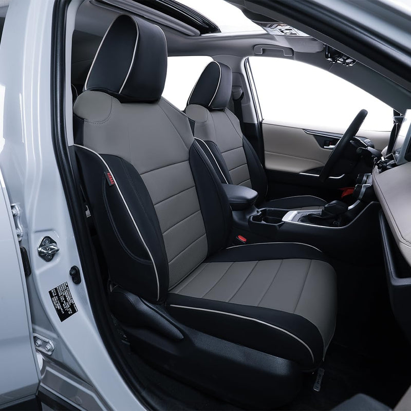 Custom Fit Seat Covers for Toyota Rav4 Hybrid 2019-2025, Black/Gray