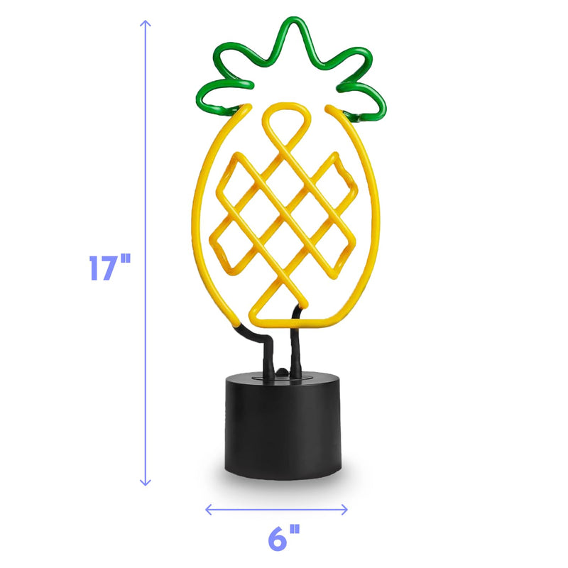 Amped & Co Pineapple Neon Desk Light 6 X 17 Inch Led Neon Decoration