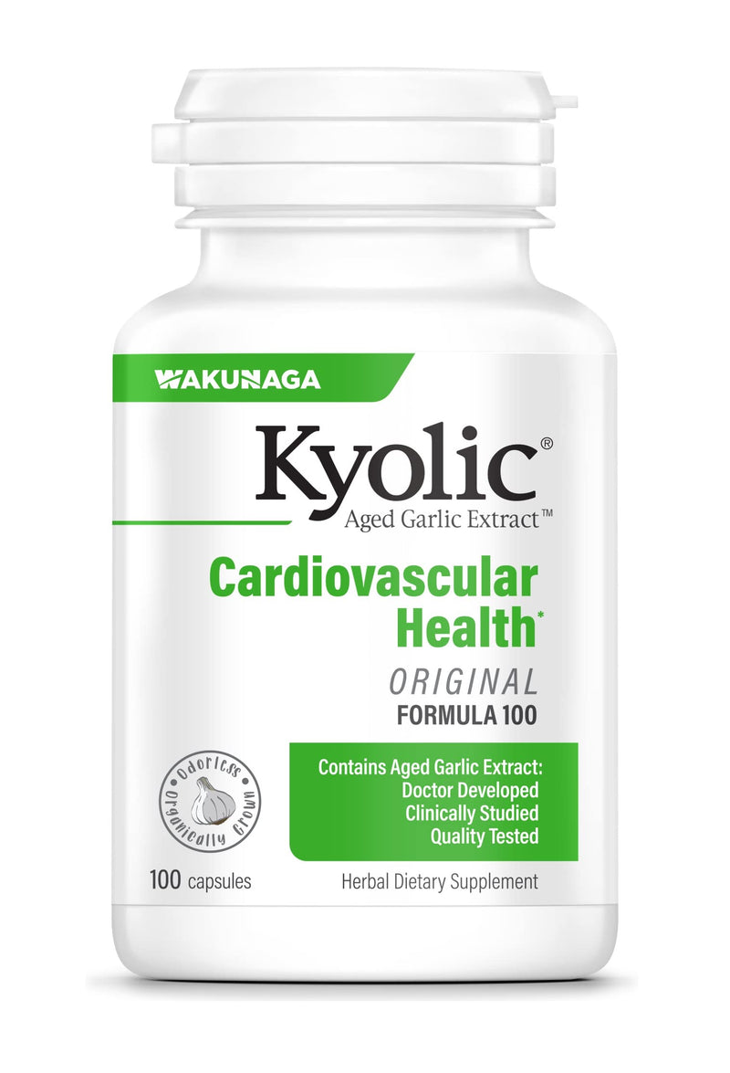 Kyolic Aged Garlic Extract Capsules Cardiovascular Health 100 Count