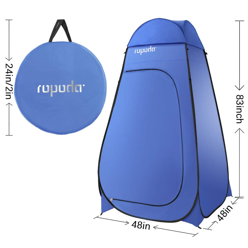 Portable Blue Pop-Up Privacy Tent for Outdoor Use