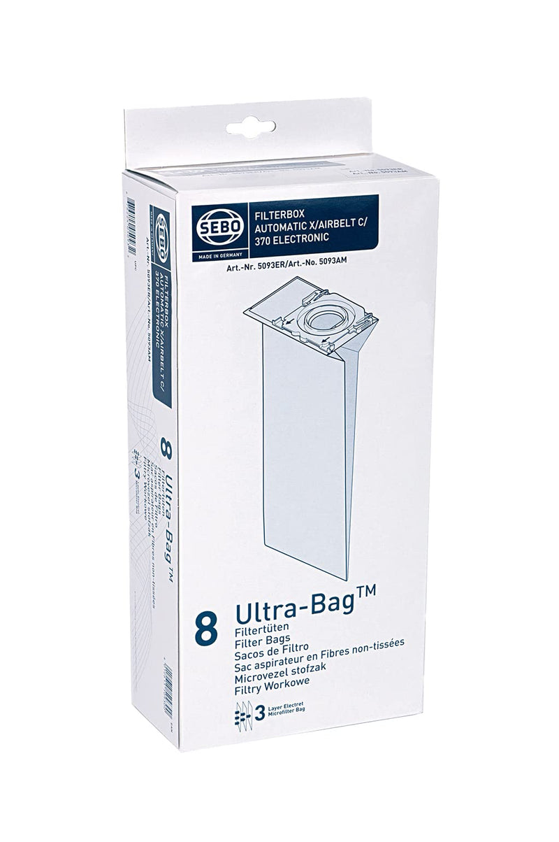 Sebo X C 370 Series Filter Bags Pack of 8