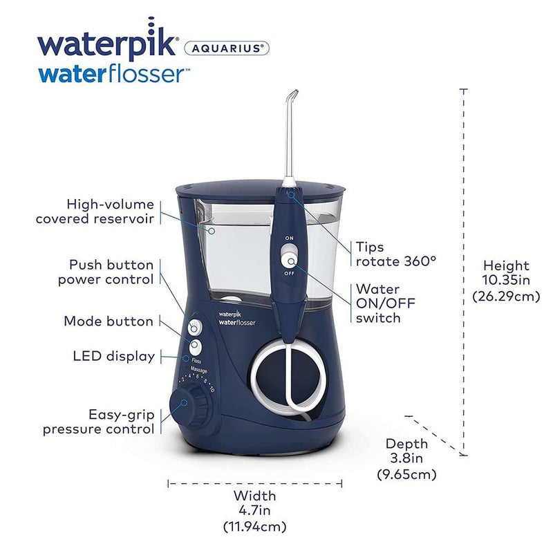 Blue Waterpik Aquarius Professional Designer Water Flosser