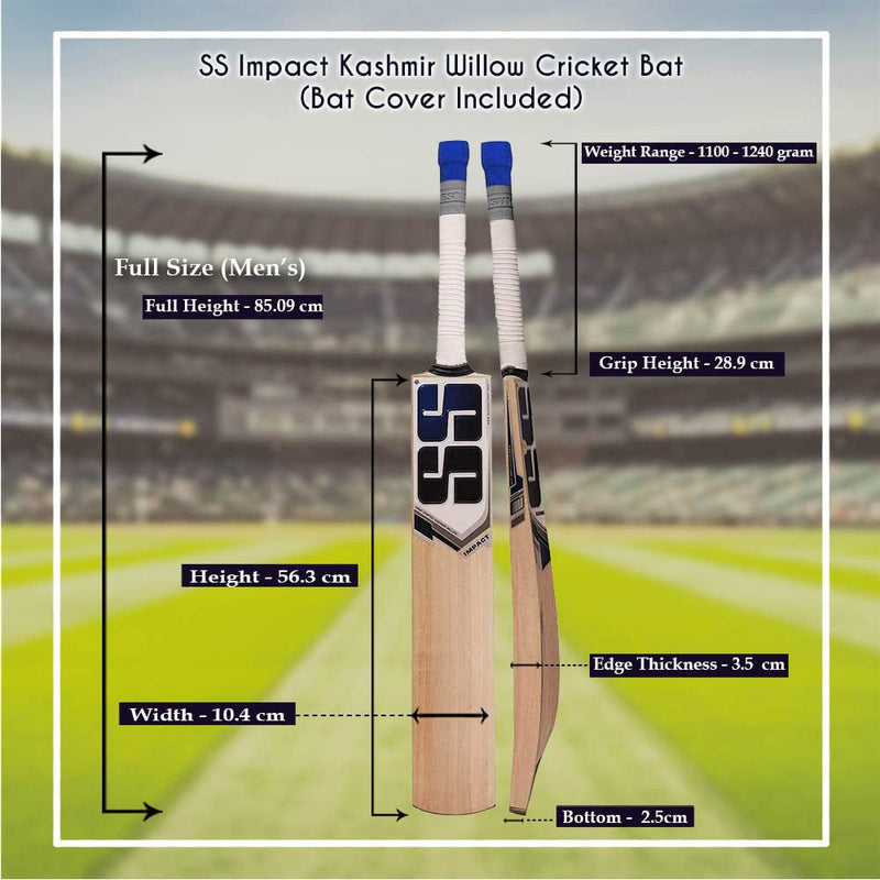 SS Kashmir Willow Cricket Bat - Multicolor