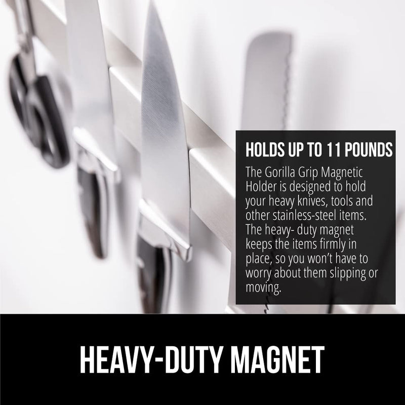 Stainless Steel Magnetic Knife Holder 24 Inch - Wall Mounted Strip