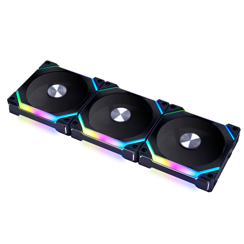 Lian Li UNI Fan SL120 V2 RGB Fan Triple Pack with Controller, Reverse Blade