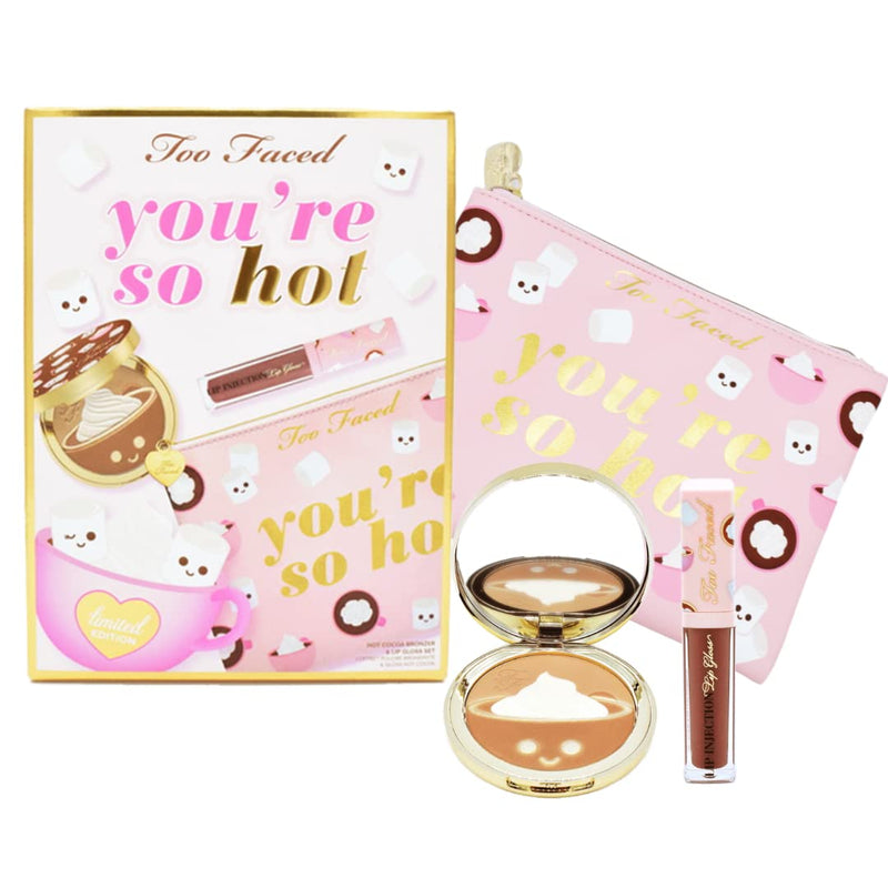 Too Faced You’re So Hot Bronzer and Lip Gloss Set Hot Cocoa Face Bronzer