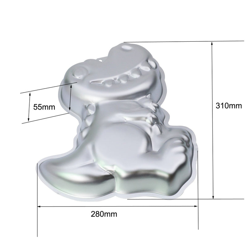 Gxhuang 12 Inch Dinosaur Cakes Pan Aluminum Alloy Cake Baking Mold Dinosaur