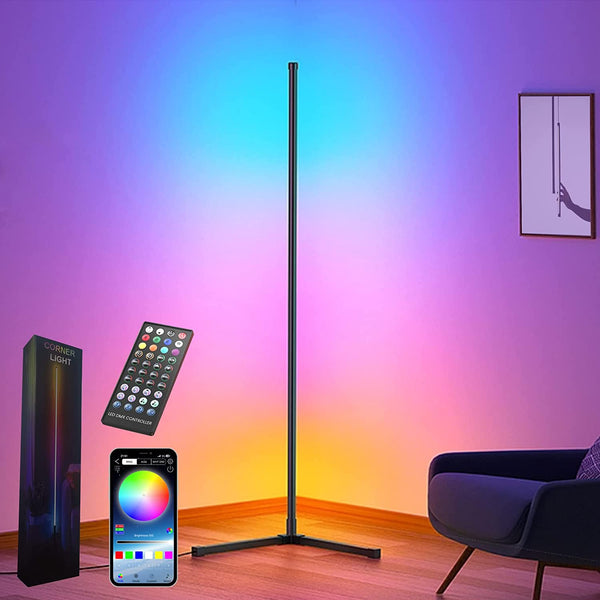 Corner Floor Rainbow Lamp Light With Remote Control 64" Tall