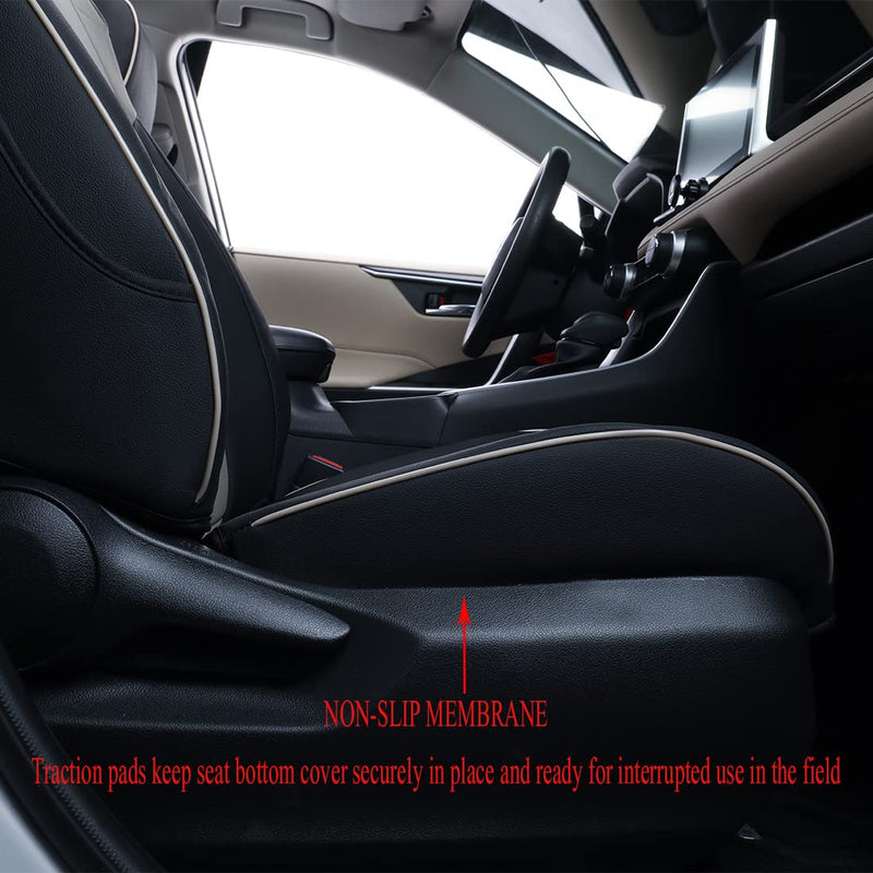 Custom Fit Seat Covers for Toyota Rav4 Hybrid 2019-2025, Black/Gray