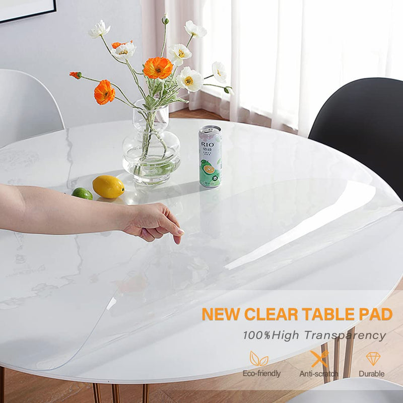 VeeCano 42" Round Clear Vinyl Table Protector Pad