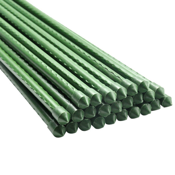 Green Steel Garden Stakes for Plants, 48 Inches Pack of 25