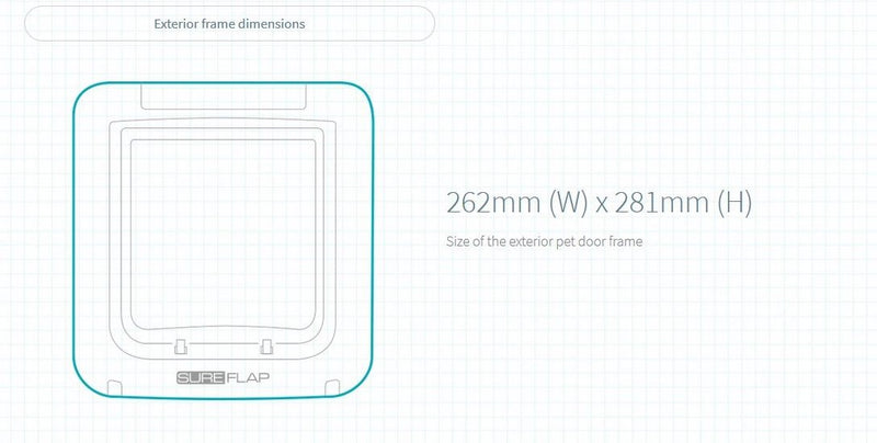 SureFlap White Microchip Pet Door for Cats & Small Dogs