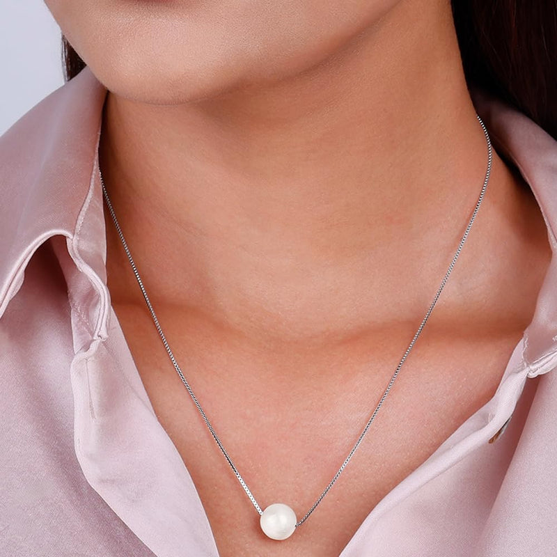 GIVA Women’s 925 Sterling Silver Pearl Pendant with Chain Necklace for Girl and Women with Certificate of Authenticity and 925 Stamp Jewelry Gifts for Women (Pearly Sunshine)