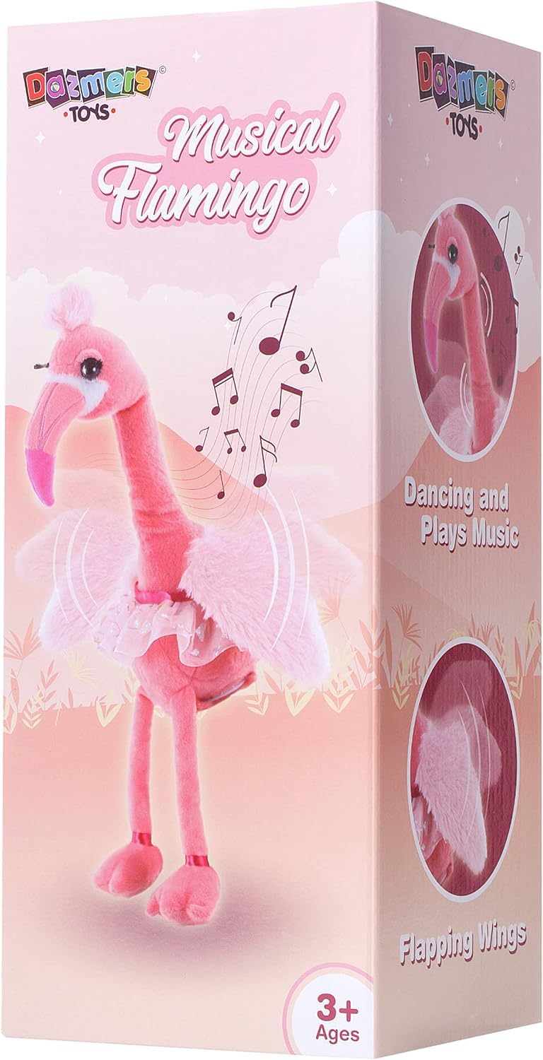 Dancing Flamingo Interactive Toy Singing Plush Toddlers Girls & Boys 3 Plus