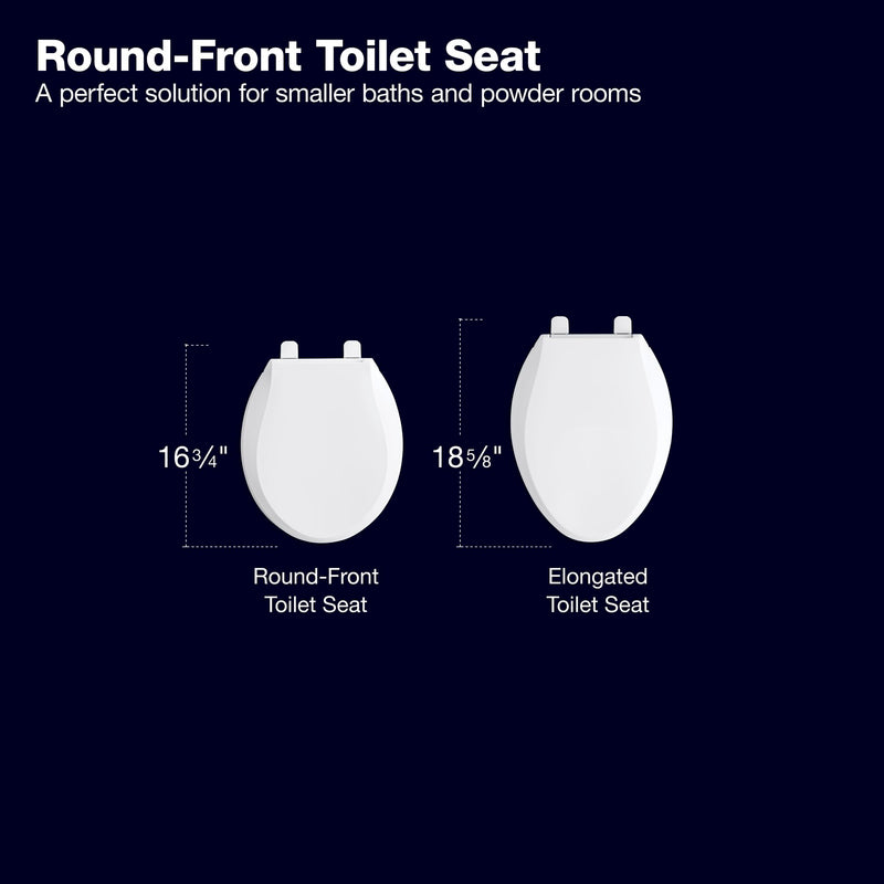 Kohler Round Front Toilet Seat with Quick-Release Hinges