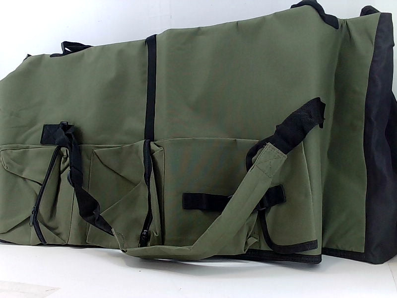 Green Travel Utility Bag with Multiple Pockets