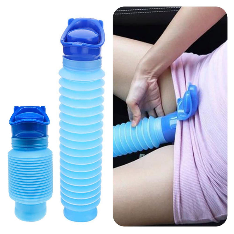 Jiemu Reusable Urine Bottle, Portable Travel Toilet Women Children Adults Blue