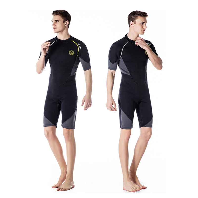 Men's 3mm Neoprene Shorty Wetsuit Back Zip 3XL