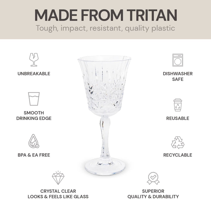 Bellaforte Shatterproof 10oz Tritan Wine Glass Set of 4 - Clear