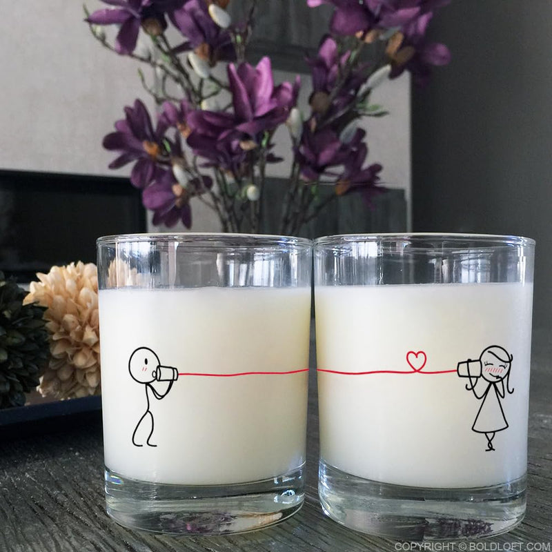 Boldloft Say I Love You His & Hers Drinking Glasses Set Couples Gifts Occasion