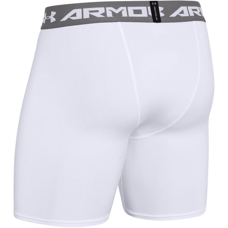 Under Armour Men's Armour Heatgear Compression Short White & Graphite Sm X 6