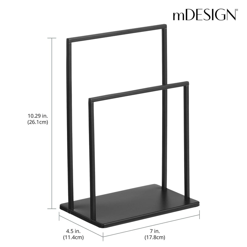 Modern Decorative Fingertip Towel Holder Stand for Bathroom Vanity Black