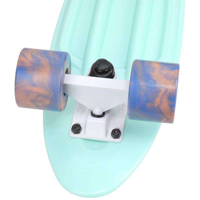 Cal 7 Mini Cruiser Skateboard with Swirl Wheels - 22.5 Inch