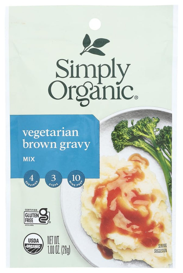 Simply Organic Vegetarian Brown Gravy Mix 1 Oz Pack