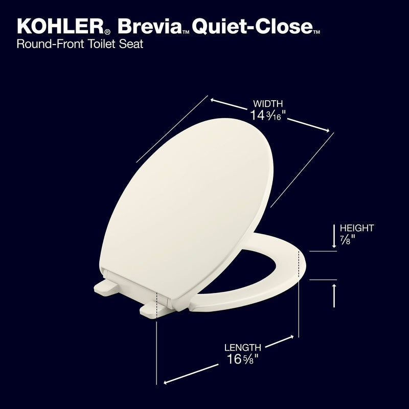 Kohler Round Front Toilet Seat with Quick-Release Hinges