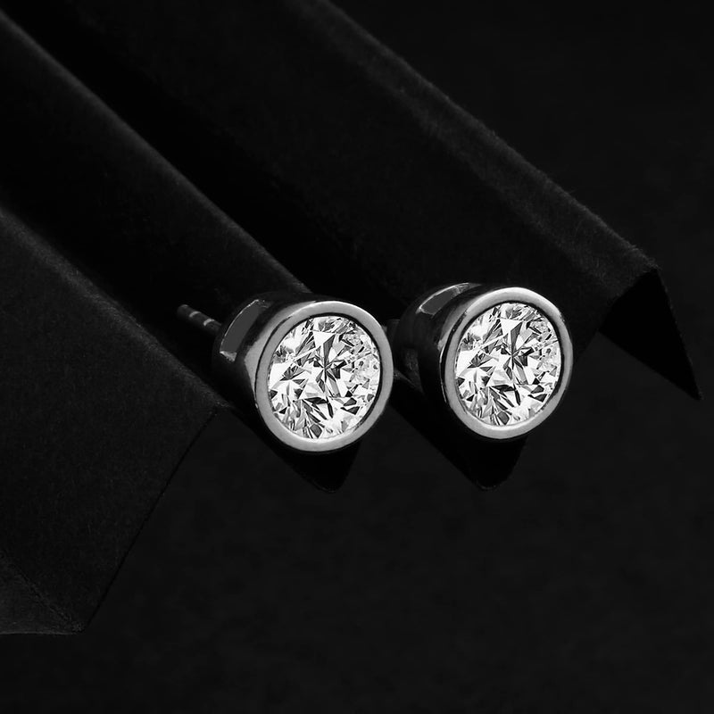 GIVA 925 Sterling Silver Shine Zircon Earrings Studs for Women & Girls With Certificate