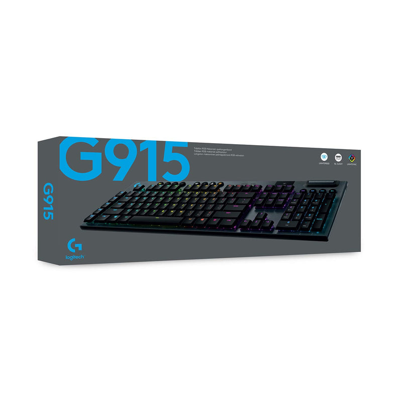 Logitech G915 Wireless RGB Gaming Keyboard Low Profile Black