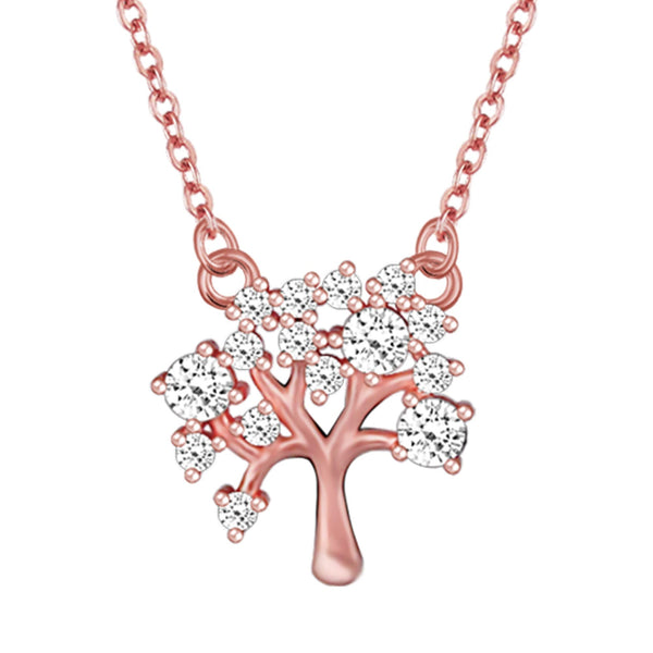 Giva 925 Sterling Silver Hypoallergenic Rose Gold Tree of Life Necklace