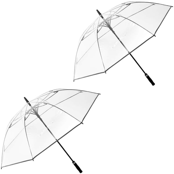 Transparent Windproof Golf Umbrella with Auto Open, 62 Inch