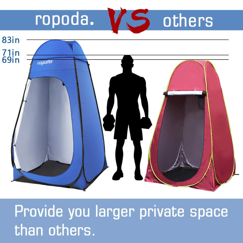 Portable Blue Pop-Up Privacy Tent for Outdoor Use