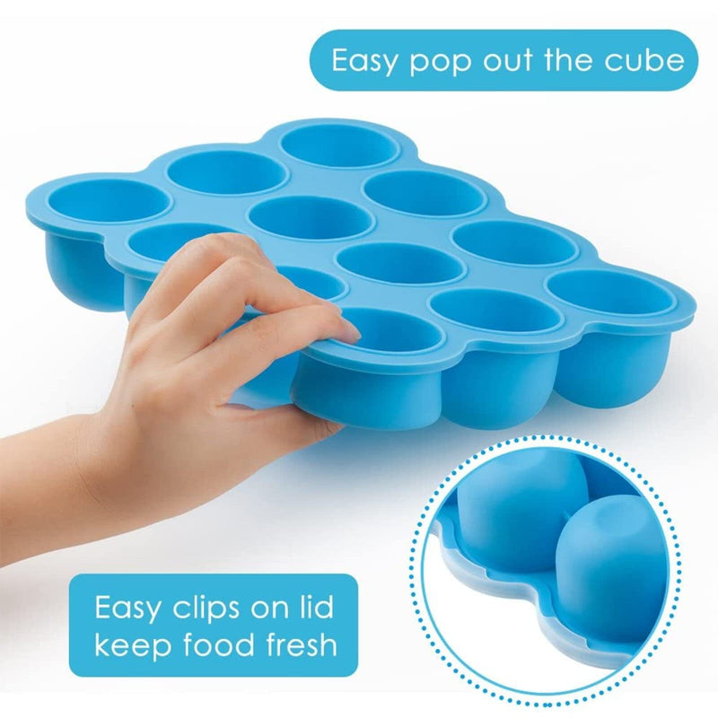 Samuelworld Baby Food Storage Container Bpa Free Silicone Tray 12 Portions