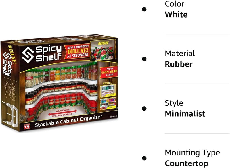 Spicy Shelf Deluxe Expandable Spice Rack and Organizer tv Spicy Shelf Deluxe