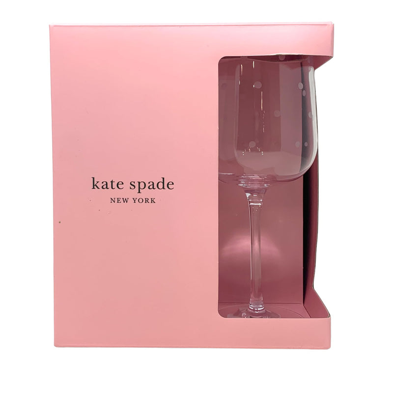 Kate Spade New York Pink Dot Wine Glass Set of 4